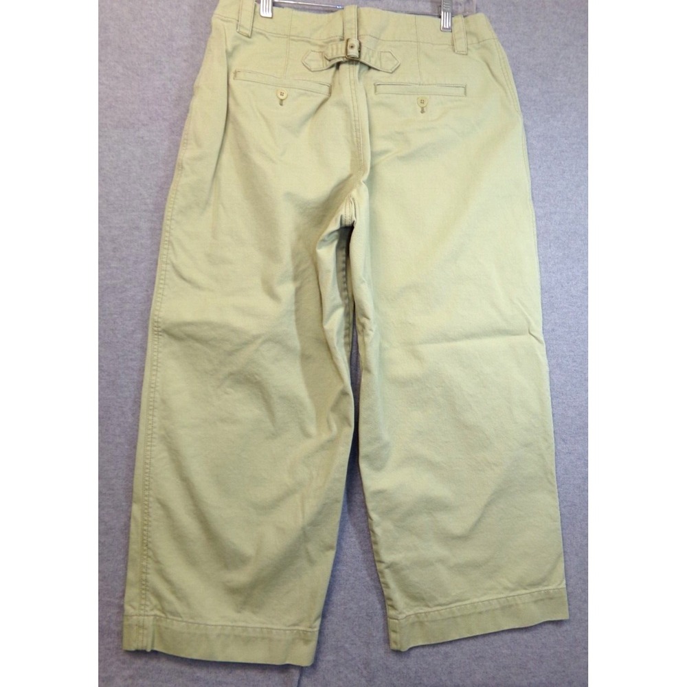 Madewell Pants Womens Pale Green Size 12 Relaxed Chino Wide Leg‎ Pants Cropped - Picture 4 of 7